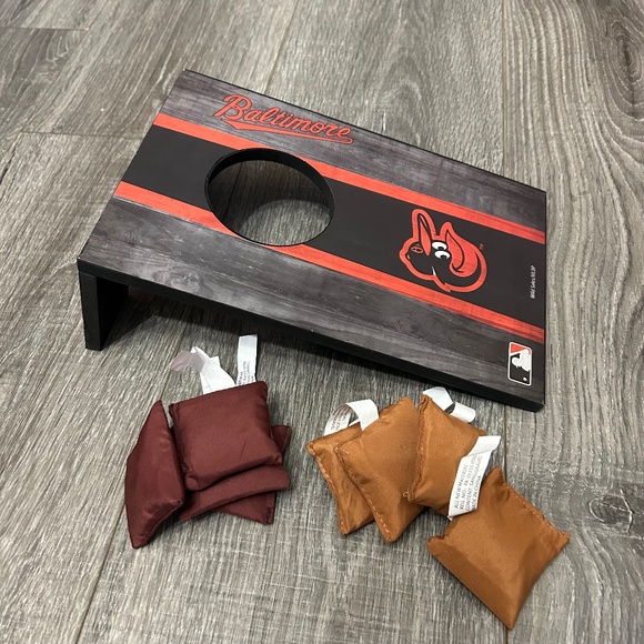 Baltimore Orioles Table Top Bean Bag Toss Corn Hole Wild Sport 10.5” x6.5” x3.5” - Picture 1 of 5
